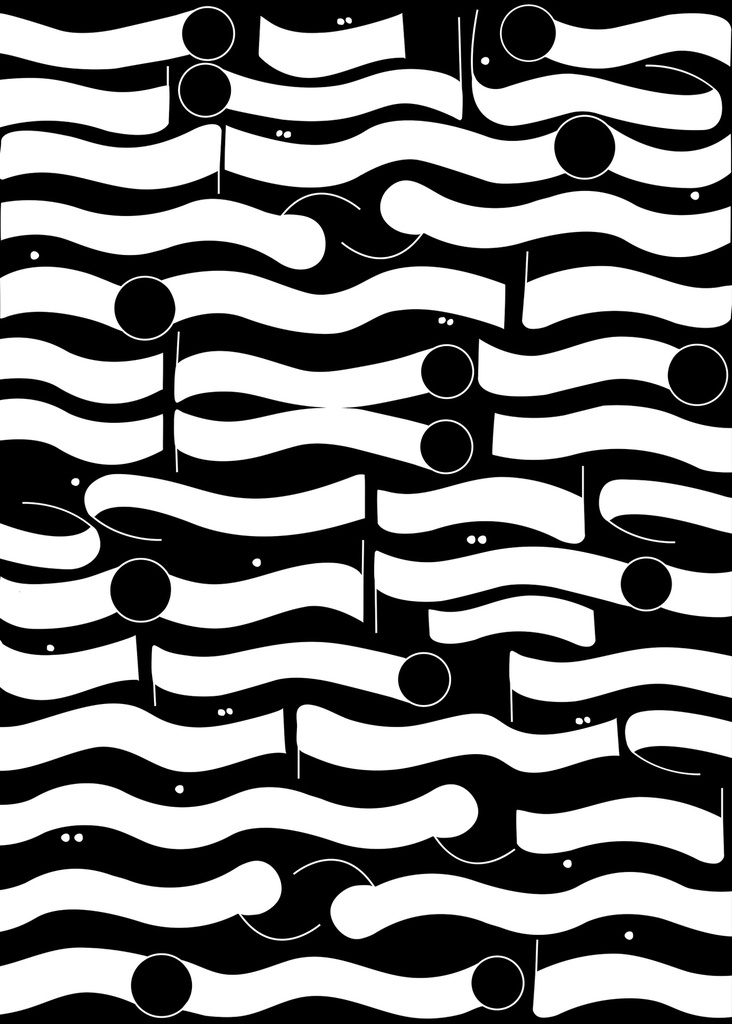 Port Said Songs Sea waves inspired lettering poster