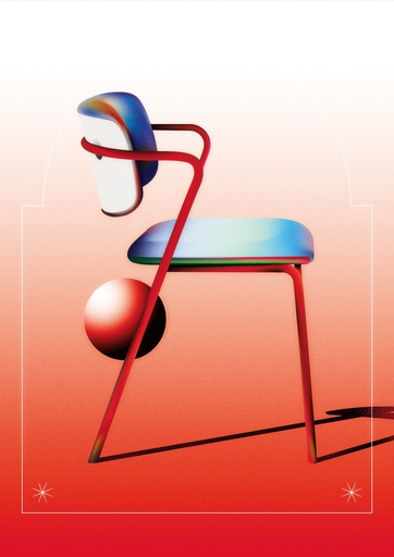 [Mo Hash] Red sphere and a chair