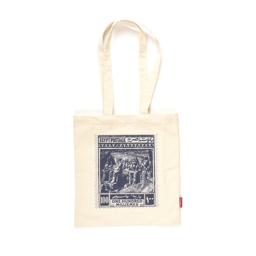 [TB11674] Egyptian postage Tote "Abu Simbel"