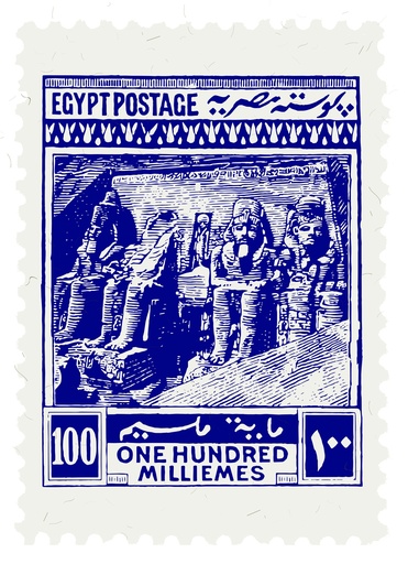 [Cairopolitan] Egyptian Postage Abu Simbel Sticker